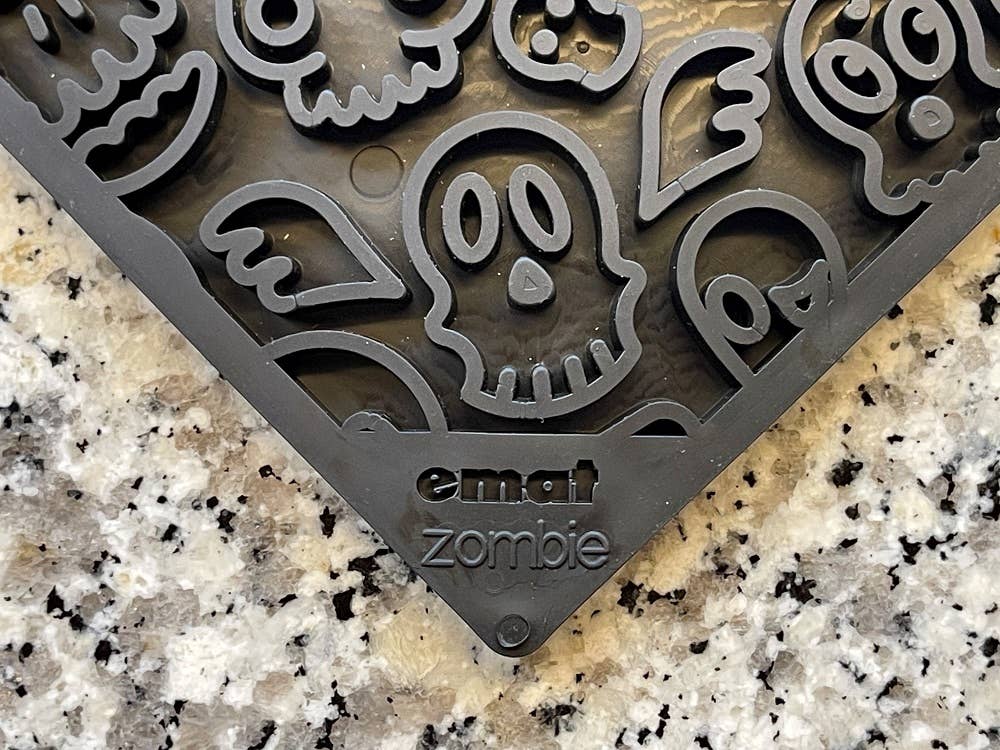 Tapis à lécher Zombie Halloween Enrichment Eat: Orange