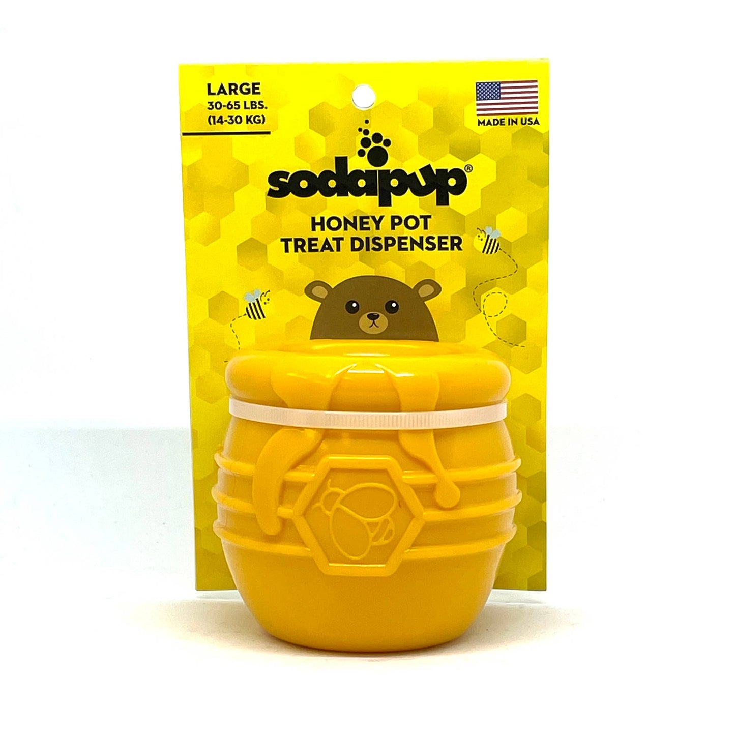 Distributeur de friandises PUP-X Honey Pot: Jaune / Grand