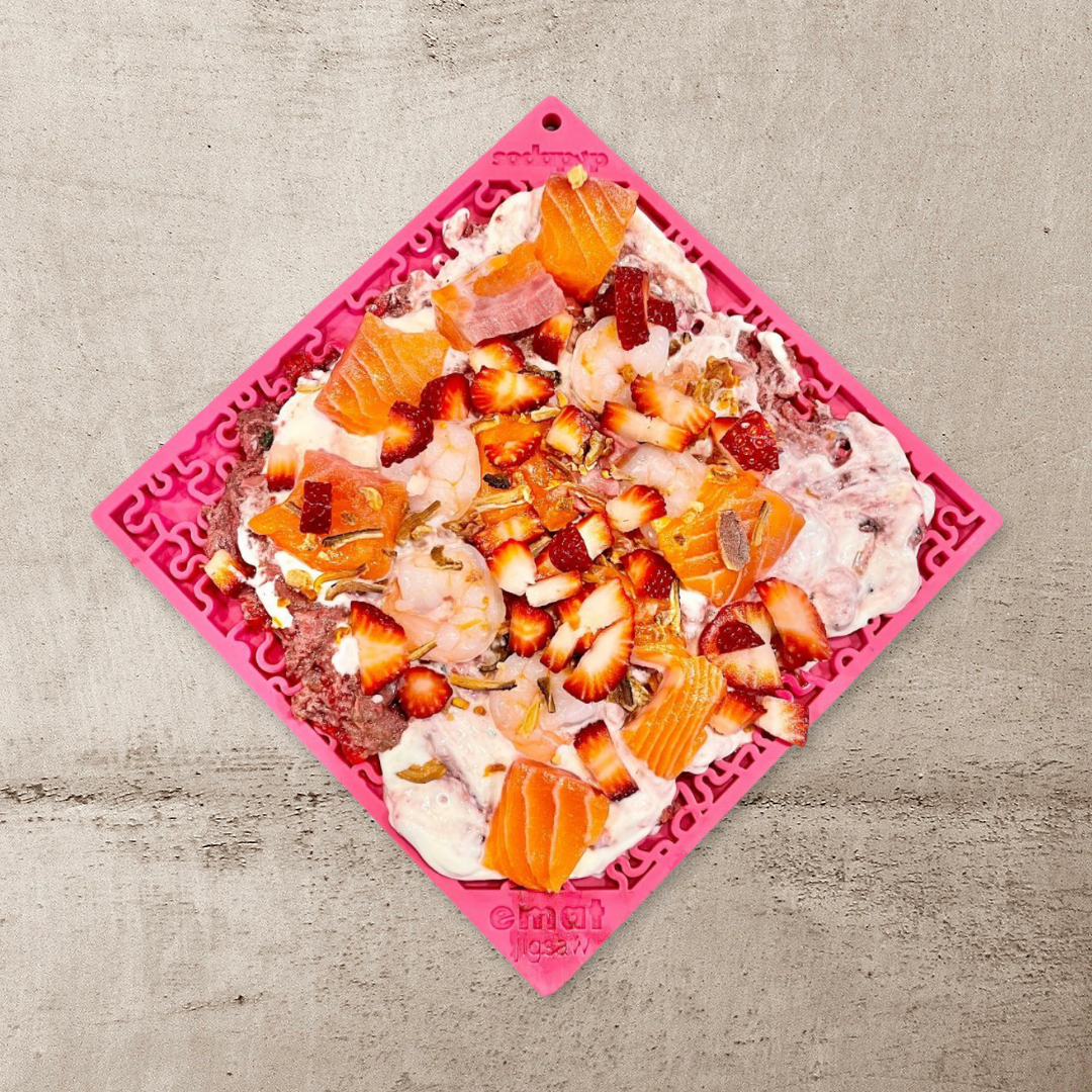 Tapis d'enrichissement pour léchage Emat pour scie sauteuse: Rose