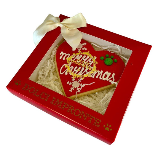 Coffret de Noël Dolci Impronte Cœur Rouge Joyeux Noël