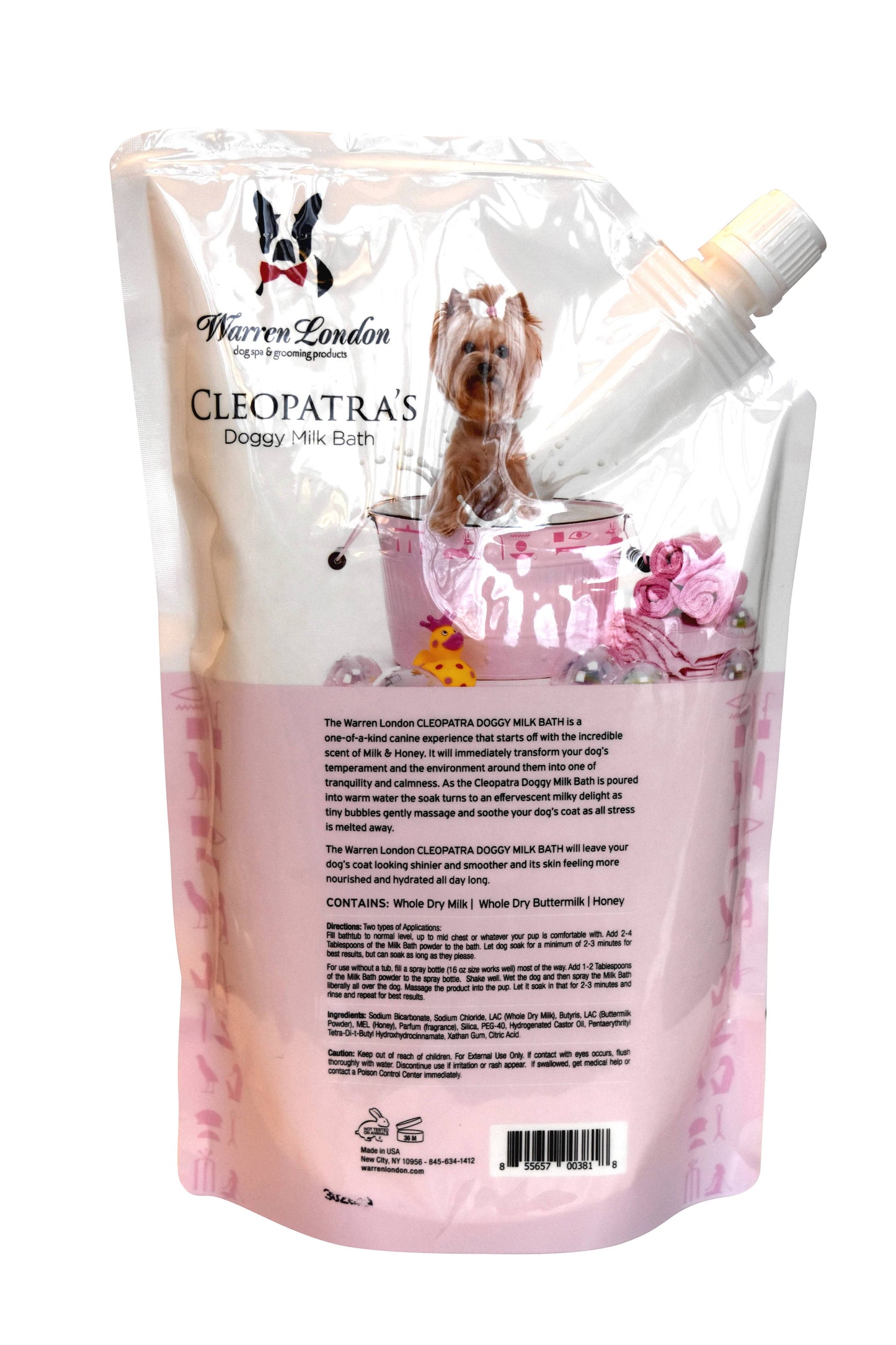 Bain de lait pour chien de Cléopâtre - Bain spa luxueux: 32 oz