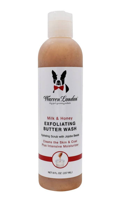 Shampooing Exfoliant Butter Wash pour chien : Lait & Miel / 8oz