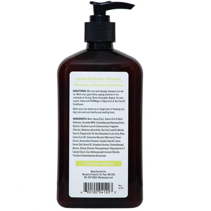 Shampooing DerMagic à la menthe poivrée et à l'huile d'arbre à thé