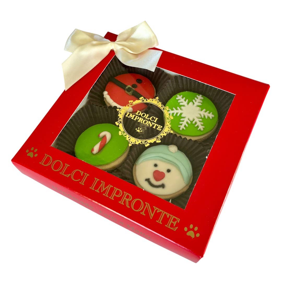 Xmas Dolci Impronte Boîte 4 Cupcakes Assortis 65g