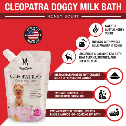 Bain de lait pour chien de Cléopâtre - Bain spa luxueux: 32 oz
